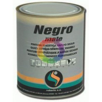 Алкідна автоемаль Roberlo Negro Mate 1 л (Чорна матова)