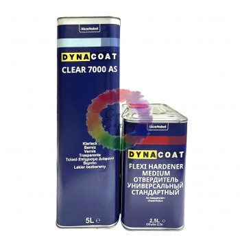 Акриловый Лак DYNA Clear 7000 AS, 5л + отвердитель Flexi Medium 2.5л